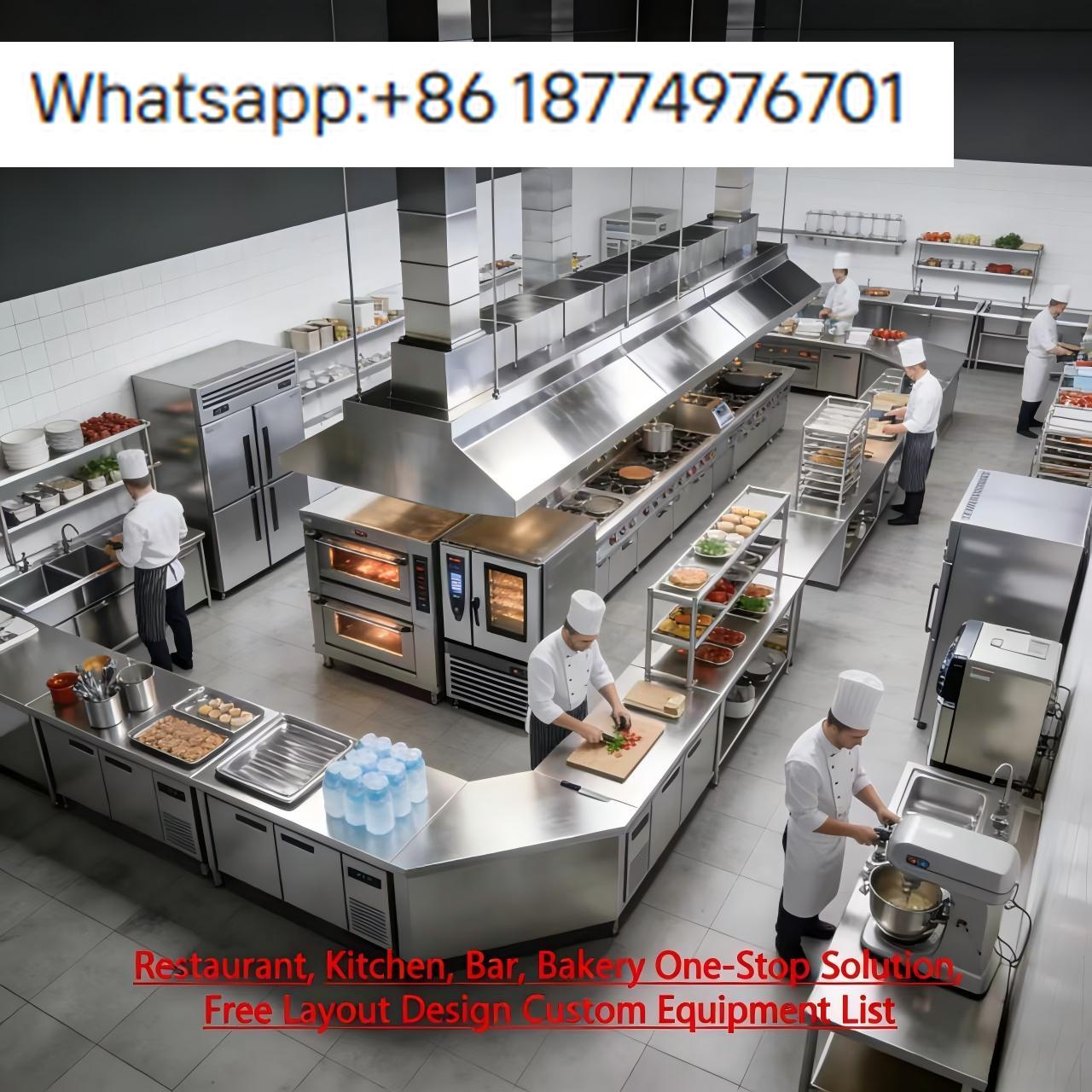 Commercial Kitchen Layouts - مجموعة معدات الوجبات السريعة التجارية من