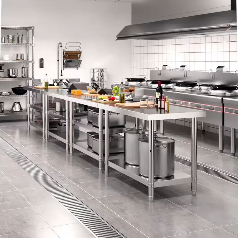 طاولة عمل للمطابخ التجارية من  - مراجعة Commercial Kitchen Backsplash وسعره