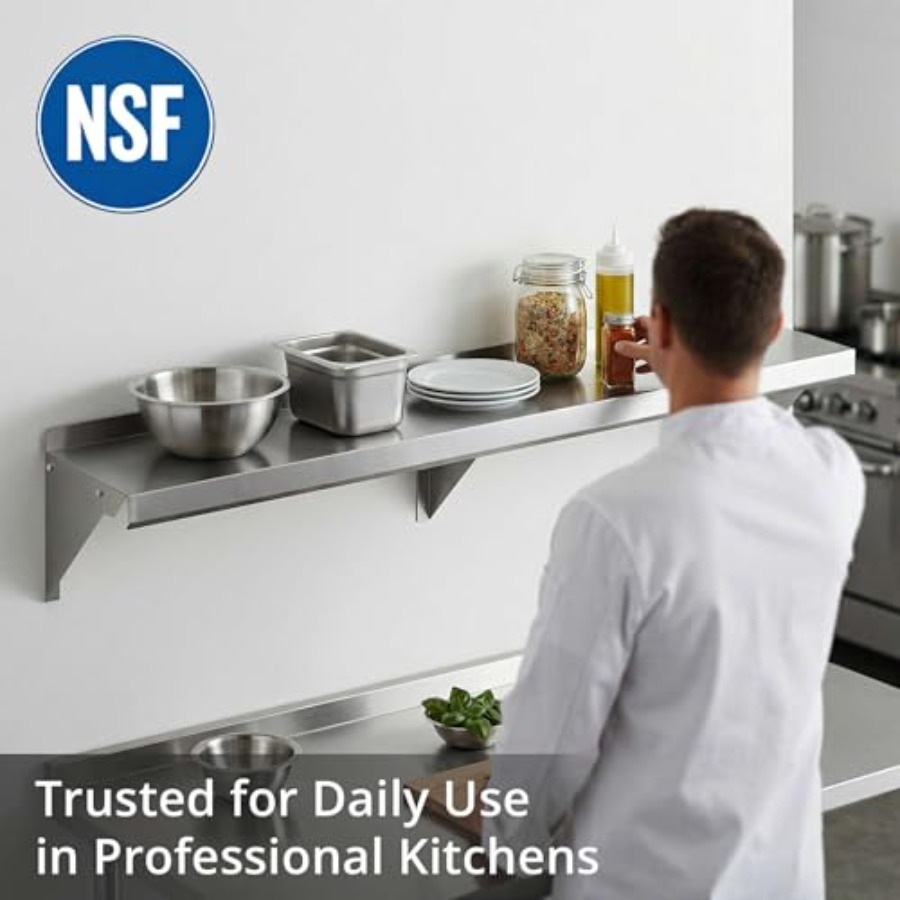 رف جداري للمطابخ التجارية: مصن - مراجعة Commercial Kitchen Backsplash وسعره