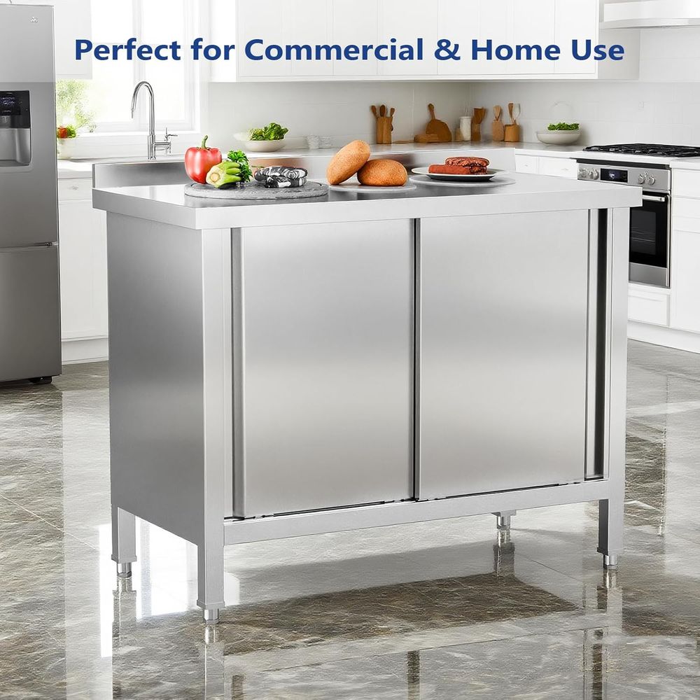 طاولة من الفولاذ المقاوم للصدأ - مراجعة Commercial Kitchen Backsplash وسعره