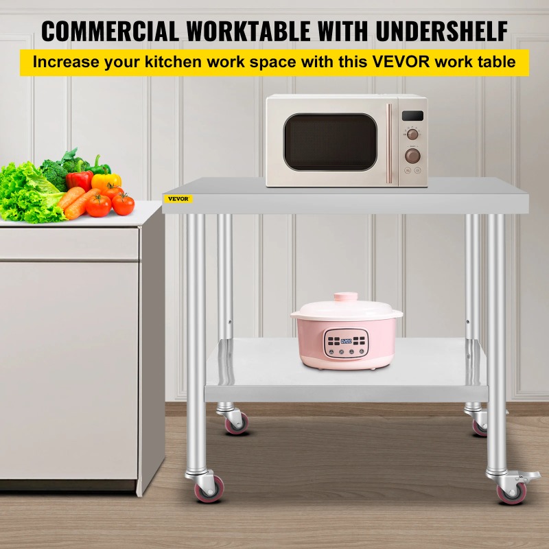 طاولة تحضير للمطبخ من الفولاذ  - مراجعة Commercial Kitchen Backsplash وسعره