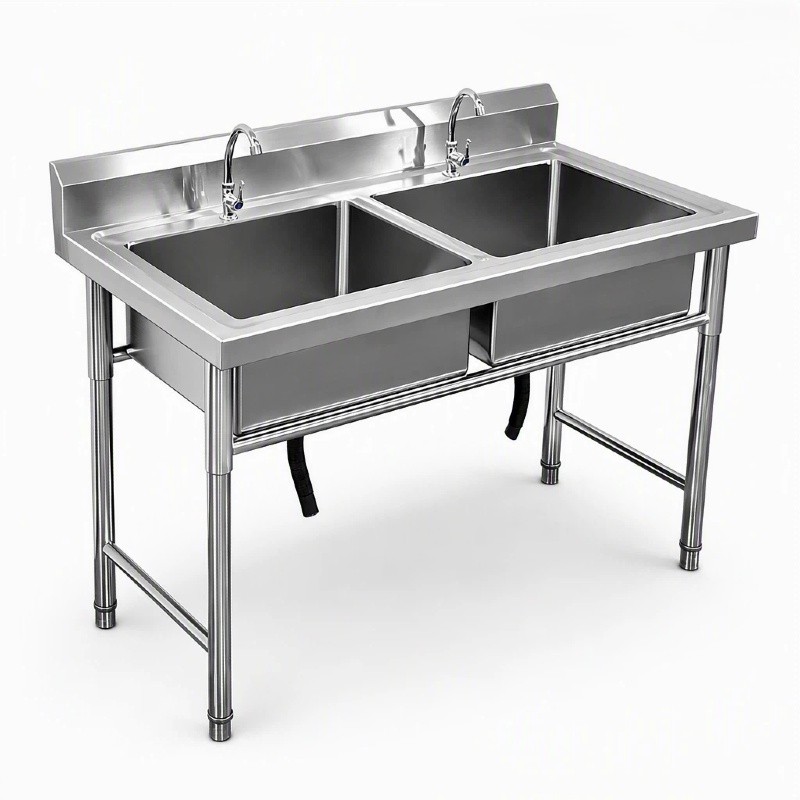 حوض مطبخ تجاري قائم بذاته مزدو - مراجعة Commercial Kitchen Backsplash وسعره