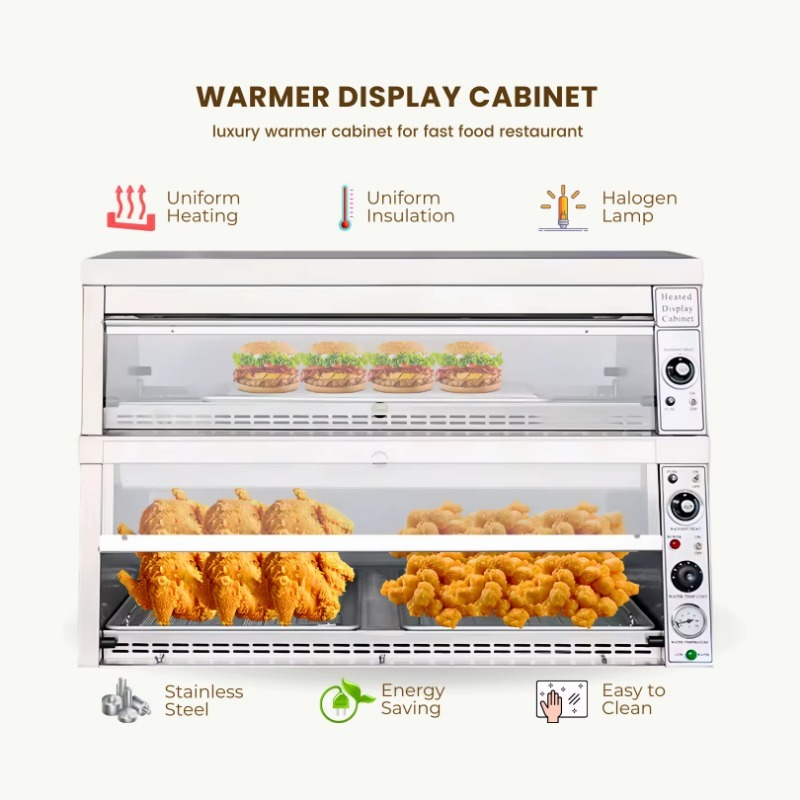 خزانة تسخين ذات طبقتين من TENS - مراجعة Food Warmer Display وسعره